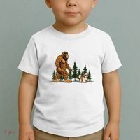 Shih Tzu Bigfoot Dog Walking Dog Mom Dad Toddler T-Shirt thumb 2