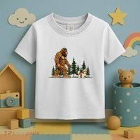 Shih Tzu Bigfoot Dog Walking Dog Mom Dad Toddler T-Shirt thumb 3