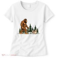 Shih Tzu Bigfoot Dog Walking Dog Mom Dad Women's T-Shirt thumb 0