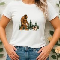Shih Tzu Bigfoot Dog Walking Dog Mom Dad Women's T-Shirt thumb 2
