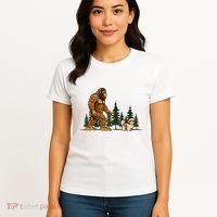 Shih Tzu Bigfoot Dog Walking Dog Mom Dad Women's T-Shirt thumb 4