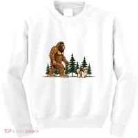 Shih Tzu Bigfoot Dog Walking Dog Mom Dad Kids Sweatshirt thumb 0