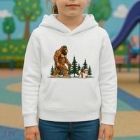 Shih Tzu Bigfoot Dog Walking Dog Mom Dad Kids Hoodie thumb 3