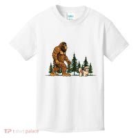 Shih Tzu Bigfoot Dog Walking Dog Mom Dad Kids T-Shirt thumb 0
