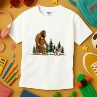 Shih Tzu Bigfoot Dog Walking Dog Mom Dad Kids T-Shirt thumb 3