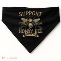 Save The Bees Local Honey Bee Support USA-Made Doggie Bandana thumb 0
