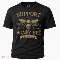 Save The Bees Local Honey Bee Support Cooling Performance Crew T-Shirt thumb 0