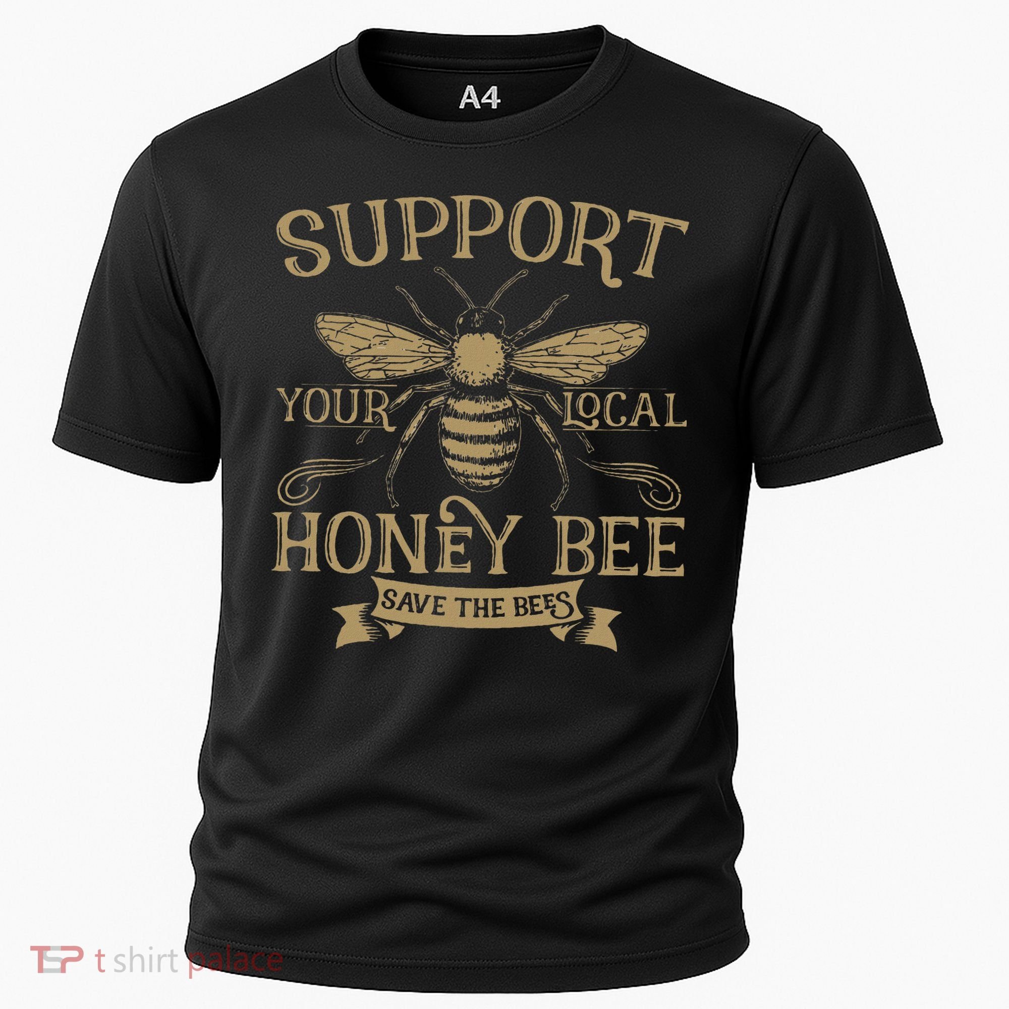 Save The Bees Local Honey Bee Support Cooling Performance Crew T-Shirt