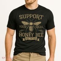 Save The Bees Local Honey Bee Support Cooling Performance Crew T-Shirt thumb 2