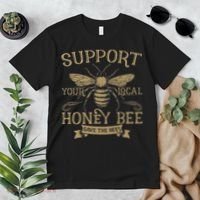 Save The Bees Local Honey Bee Support Premium T-Shirt thumb 2