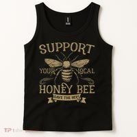 Save The Bees Local Honey Bee Support Tank Top thumb 2