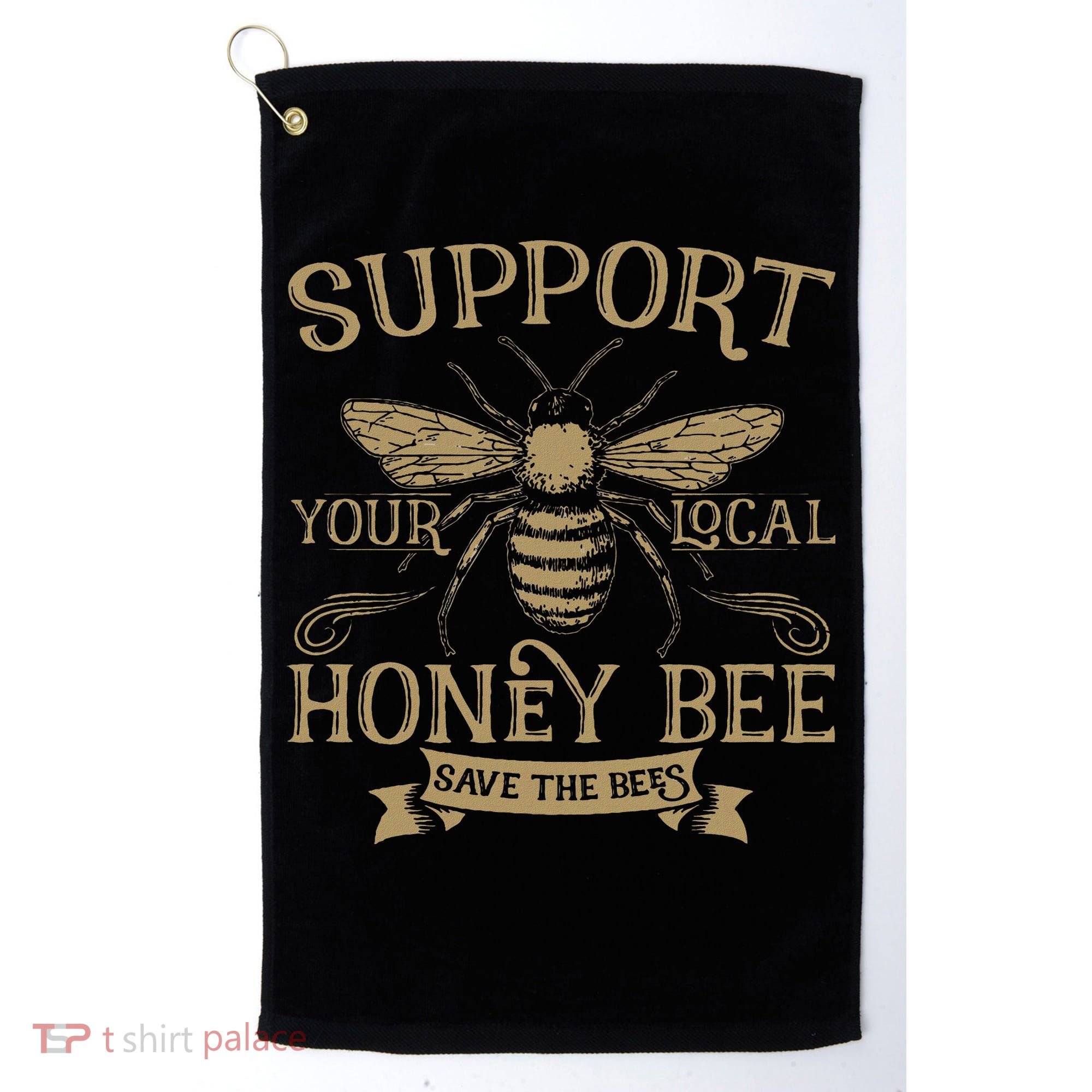 Save The Bees Local Honey Bee Support Golf Towel