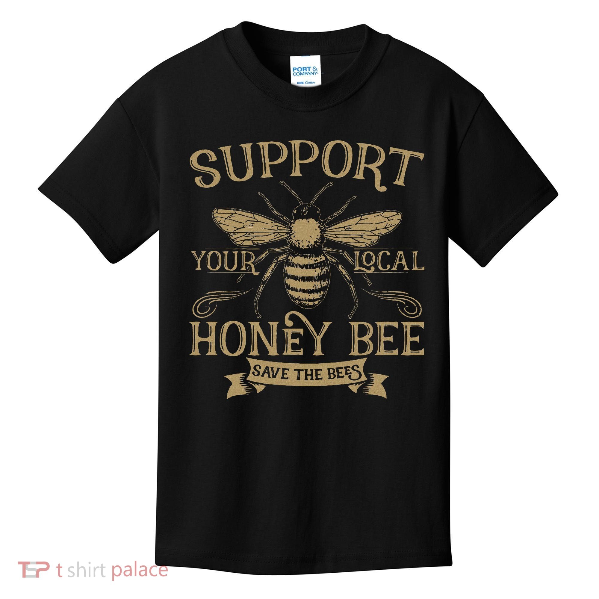 Save The Bees Local Honey Bee Support Kids T-Shirt