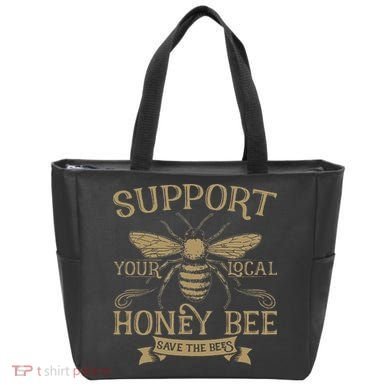 Save The Bees Local Honey Bee Support Tote Bag