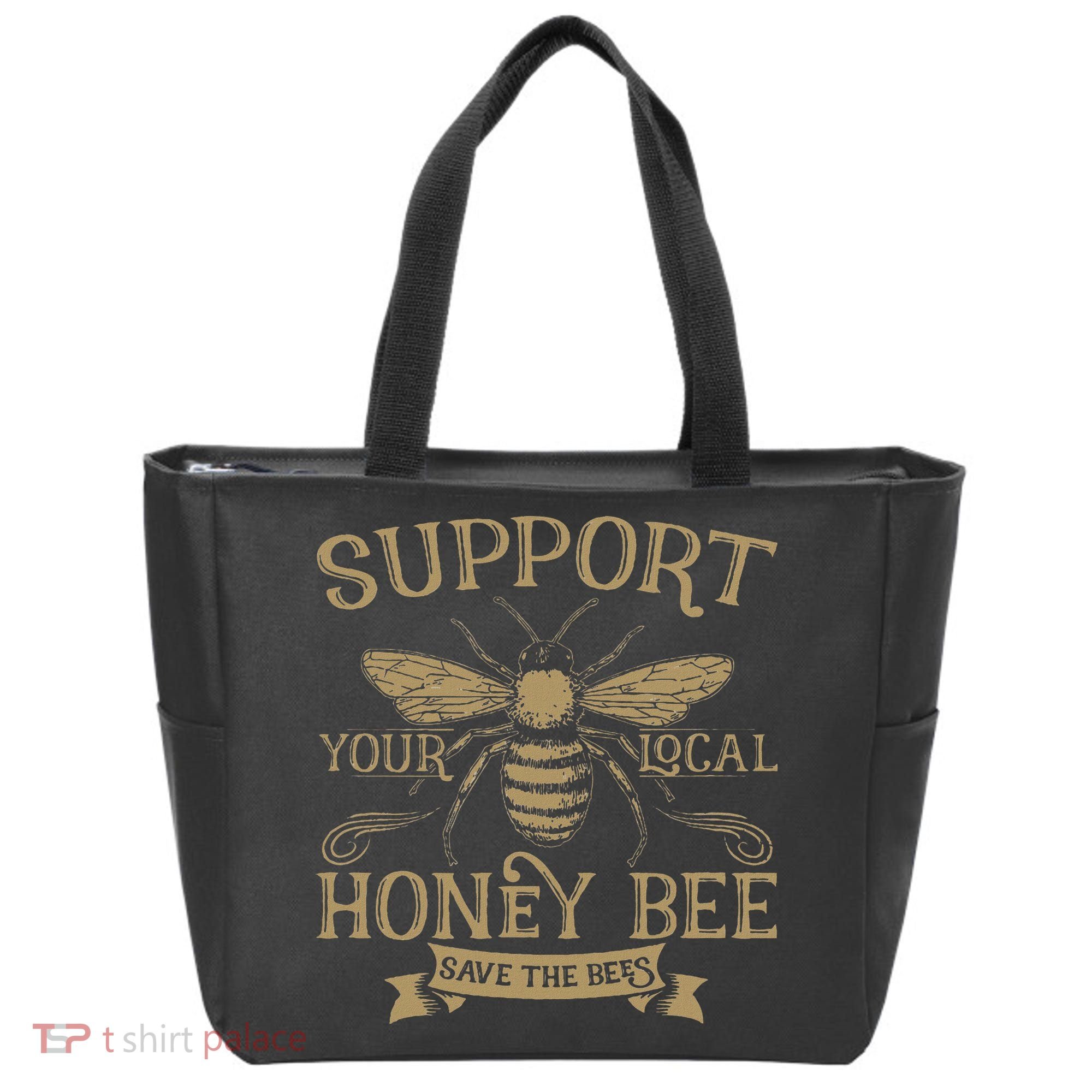 Save The Bees Local Honey Bee Support Tote Bag