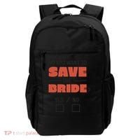 Save The Bride Funny Bachelorette Gift Backpack thumb 0