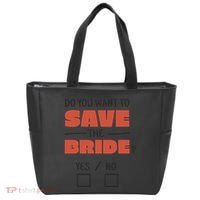 Save The Bride Funny Bachelorette Gift Tote Bag thumb 0