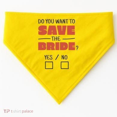 Save The Bride Funny Bachelorette Gift USA-Made Doggie Bandana