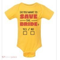 Save The Bride Funny Bachelorette Gift Baby Bodysuit thumb 0