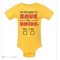 Save The Bride Funny Bachelorette Gift Baby Bodysuit thumb 0