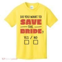 Save The Bride Funny Bachelorette Gift Kids T-Shirt thumb 0