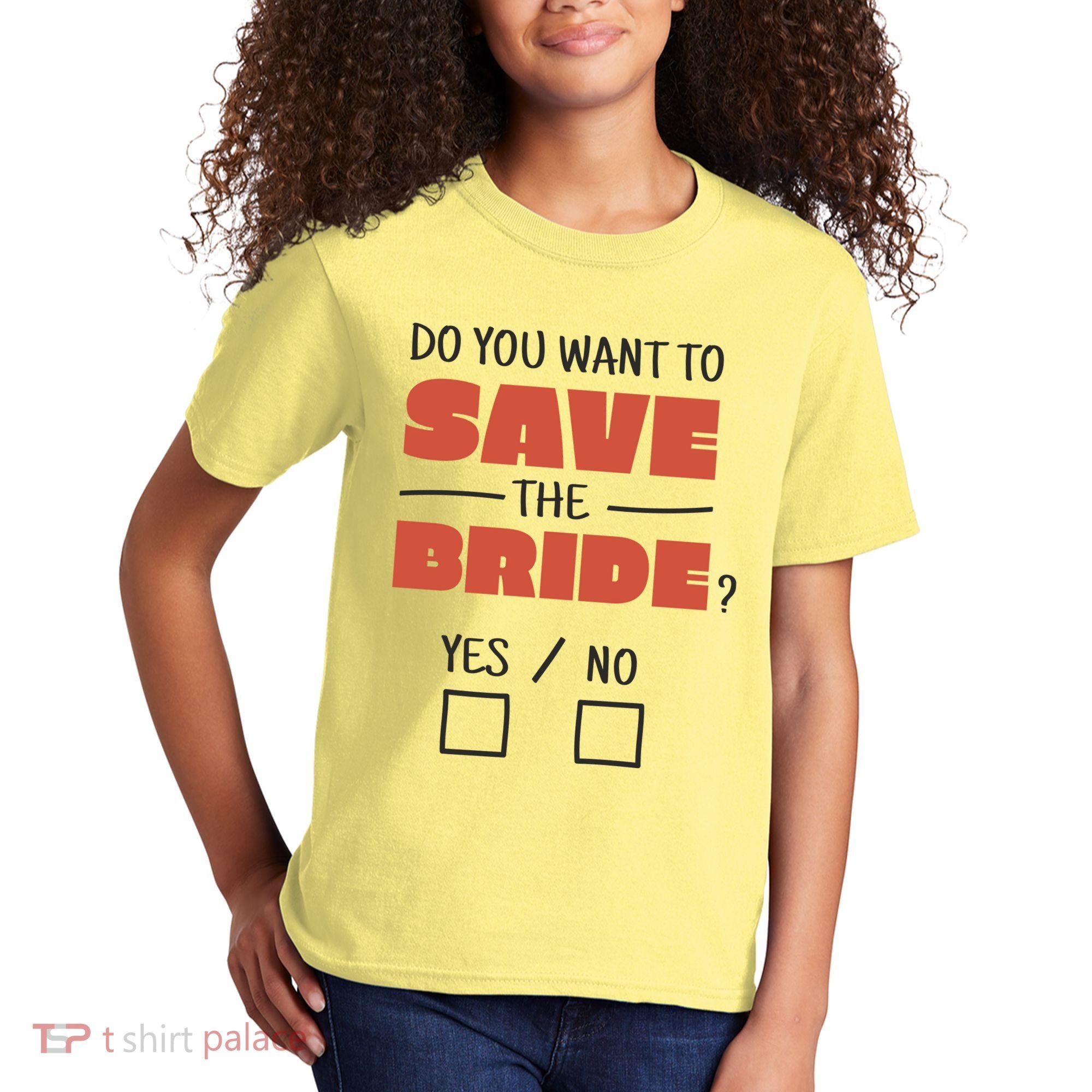 Save The Bride Funny Bachelorette Gift Kids T-Shirt