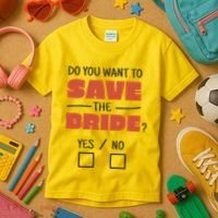 Save The Bride Funny Bachelorette Gift Kids T-Shirt thumb 3