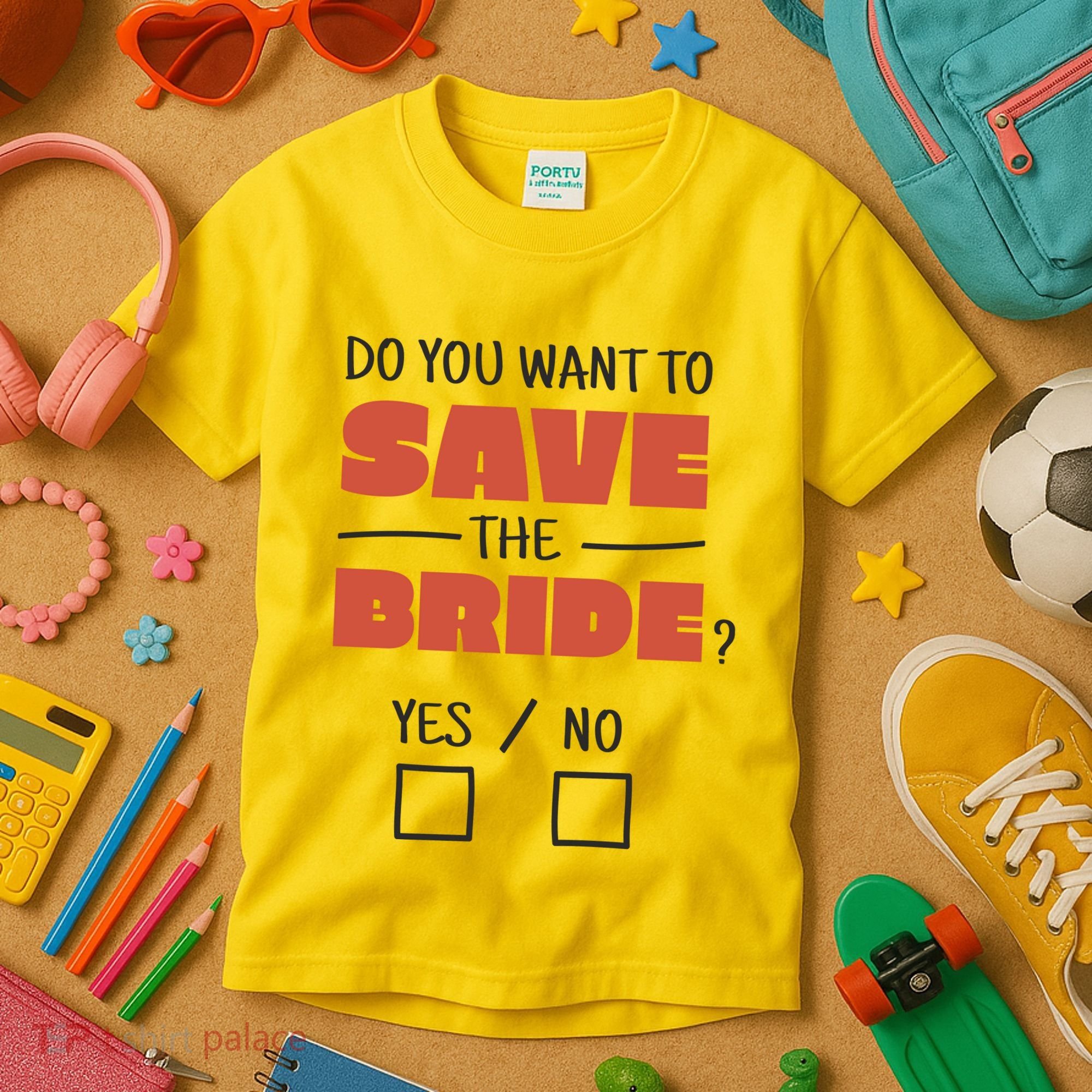 Save The Bride Funny Bachelorette Gift Kids T-Shirt