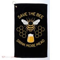Save The Bees Drink More Mead Craft Beer Golf Towel thumb 0