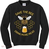 Save The Bees Drink More Mead Craft Beer Kids Sweatshirt thumb 0