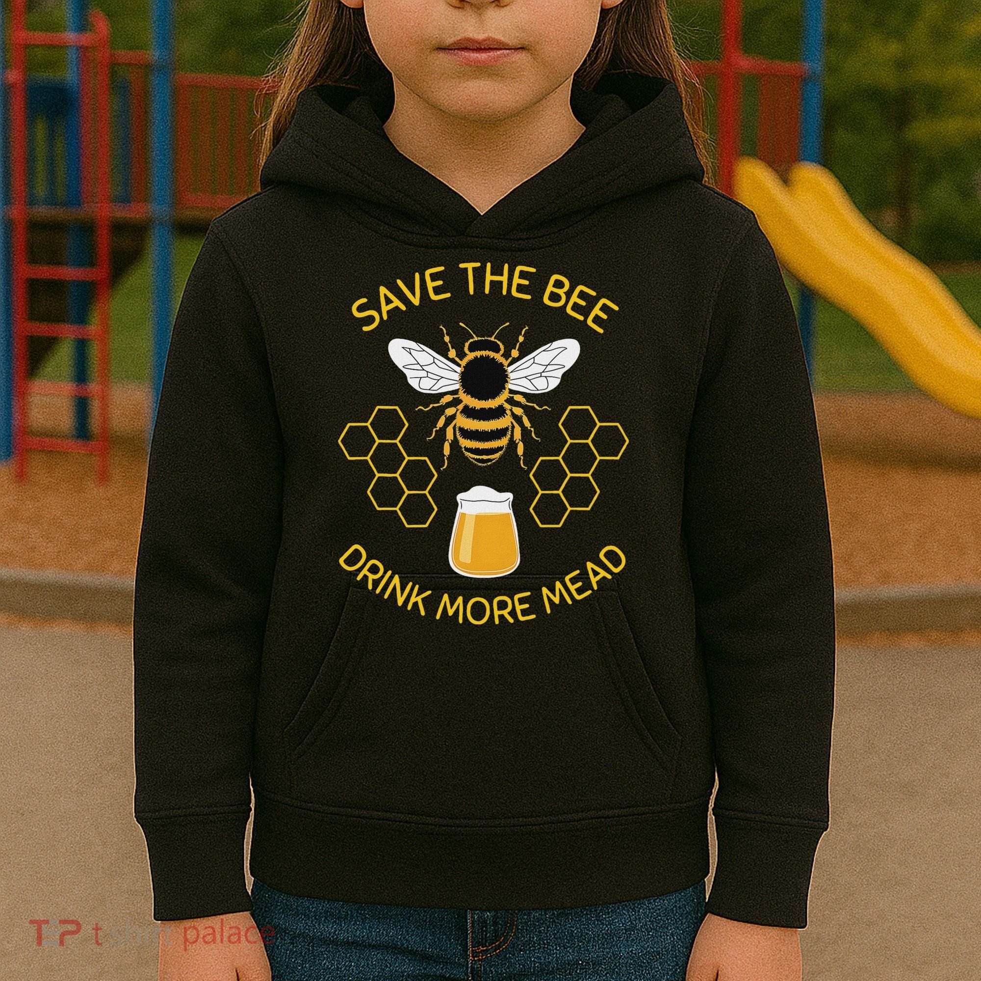 Save The Bees Drink More Mead Craft Beer Kids Hoodie