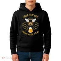 Save The Bees Drink More Mead Craft Beer Kids Hoodie thumb 4