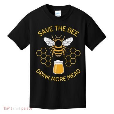 Save The Bees Drink More Mead Craft Beer Kids T-Shirt