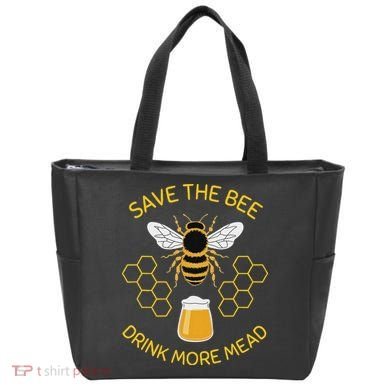 Save The Bees Drink More Mead Craft Beer Tote Bag
