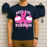 Save The Bobbers Breast Cancer Awareness Fishing Lovers T-Shirt thumb 6