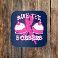Save The Bobbers Breast Cancer Awareness Fishing Lovers Coaster thumb 0
