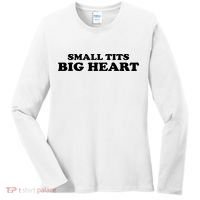 Small Tits Big Heart Funny Girl Women's Long Sleeve Shirt thumb 0