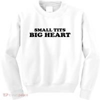 Small Tits Big Heart Funny Girl Kids Sweatshirt thumb 0