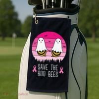 Save The Bbo Bees Breast Cancer Awareness Golf Towel thumb 2