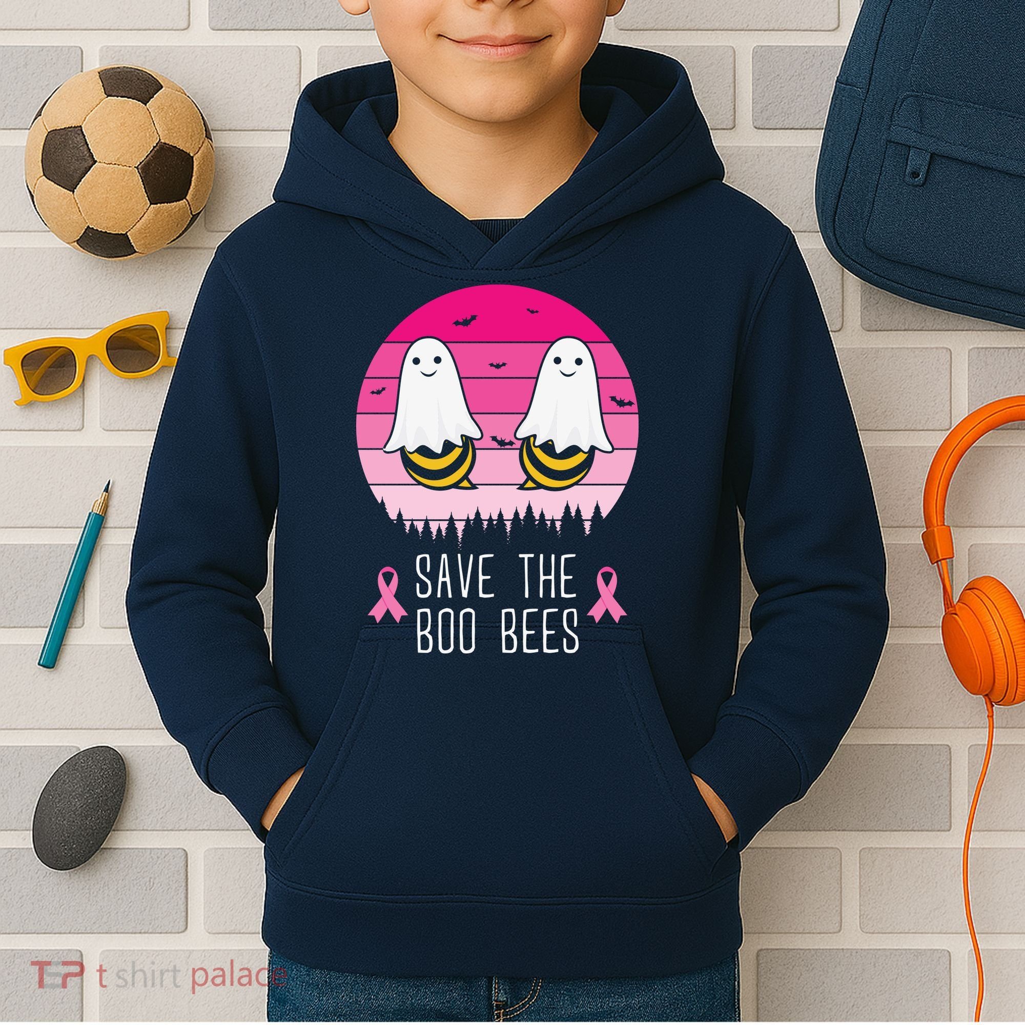 Save The Bbo Bees Breast Cancer Awareness Kids Hoodie