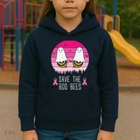 Save The Bbo Bees Breast Cancer Awareness Kids Hoodie thumb 3
