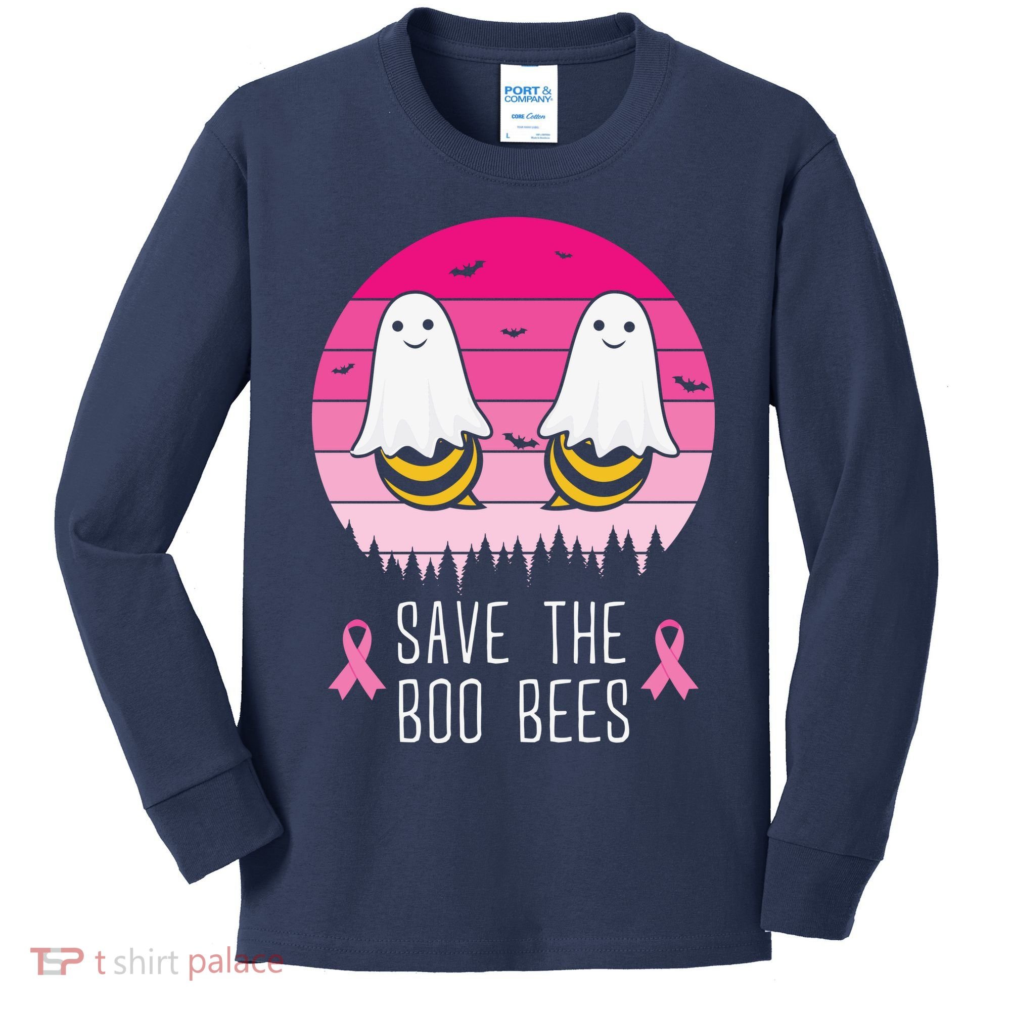 Save The Bbo Bees Breast Cancer Awareness Kids Long Sleeve Shirt