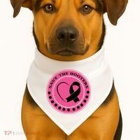 Save The Booters Breast Cancer Awareness USA-Made Doggie Bandana thumb 1