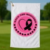 Save The Booters Breast Cancer Awareness Golf Towel thumb 1