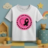 Save The Booters Breast Cancer Awareness Toddler T-Shirt thumb 3