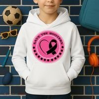 Save The Booters Breast Cancer Awareness Kids Hoodie thumb 2