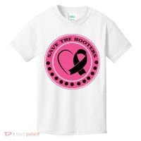 Save The Booters Breast Cancer Awareness Kids T-Shirt thumb 0
