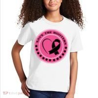 Save The Booters Breast Cancer Awareness Kids T-Shirt thumb 2