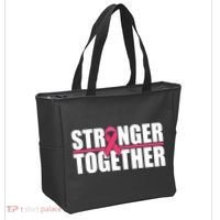 Stronger Together Breast Cancer Awareness Tote Bag thumb 2
