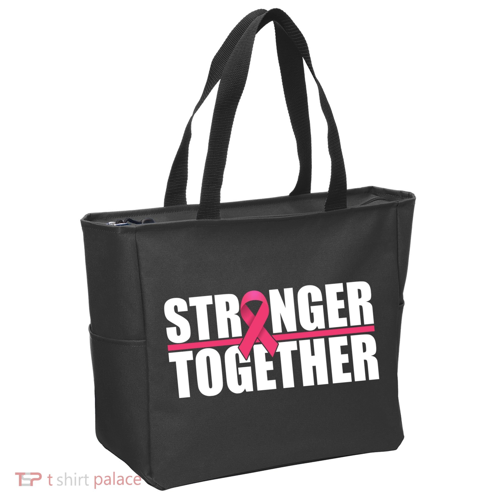 Stronger Together Breast Cancer Awareness Tote Bag